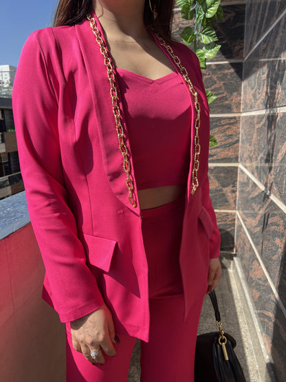 Huda Hot Pink Three Piece Cordset