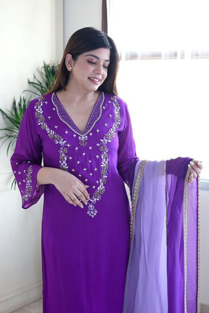 Neerana Shades Of Purple Suit Set