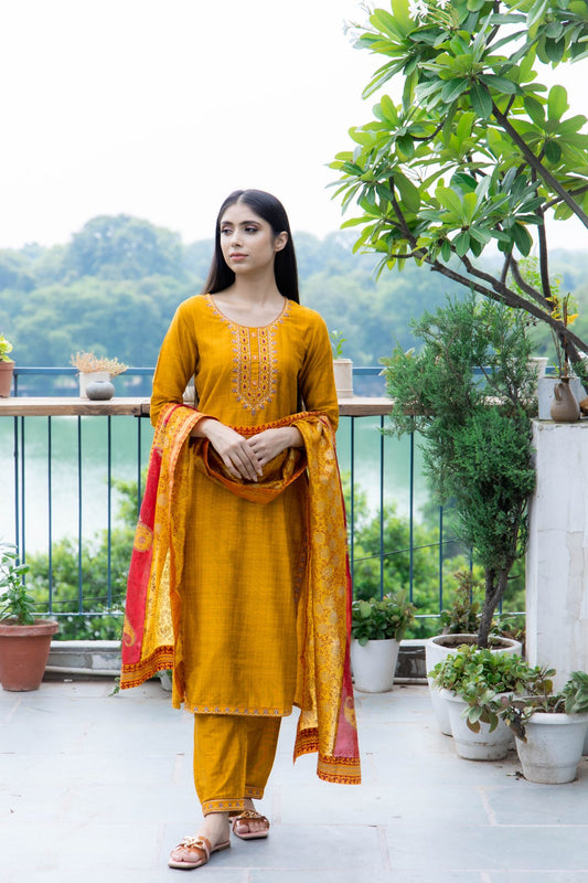 Shama Yellow Suit Set