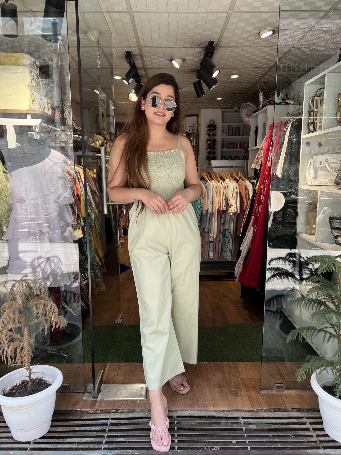 Green Frill Jumpsuit