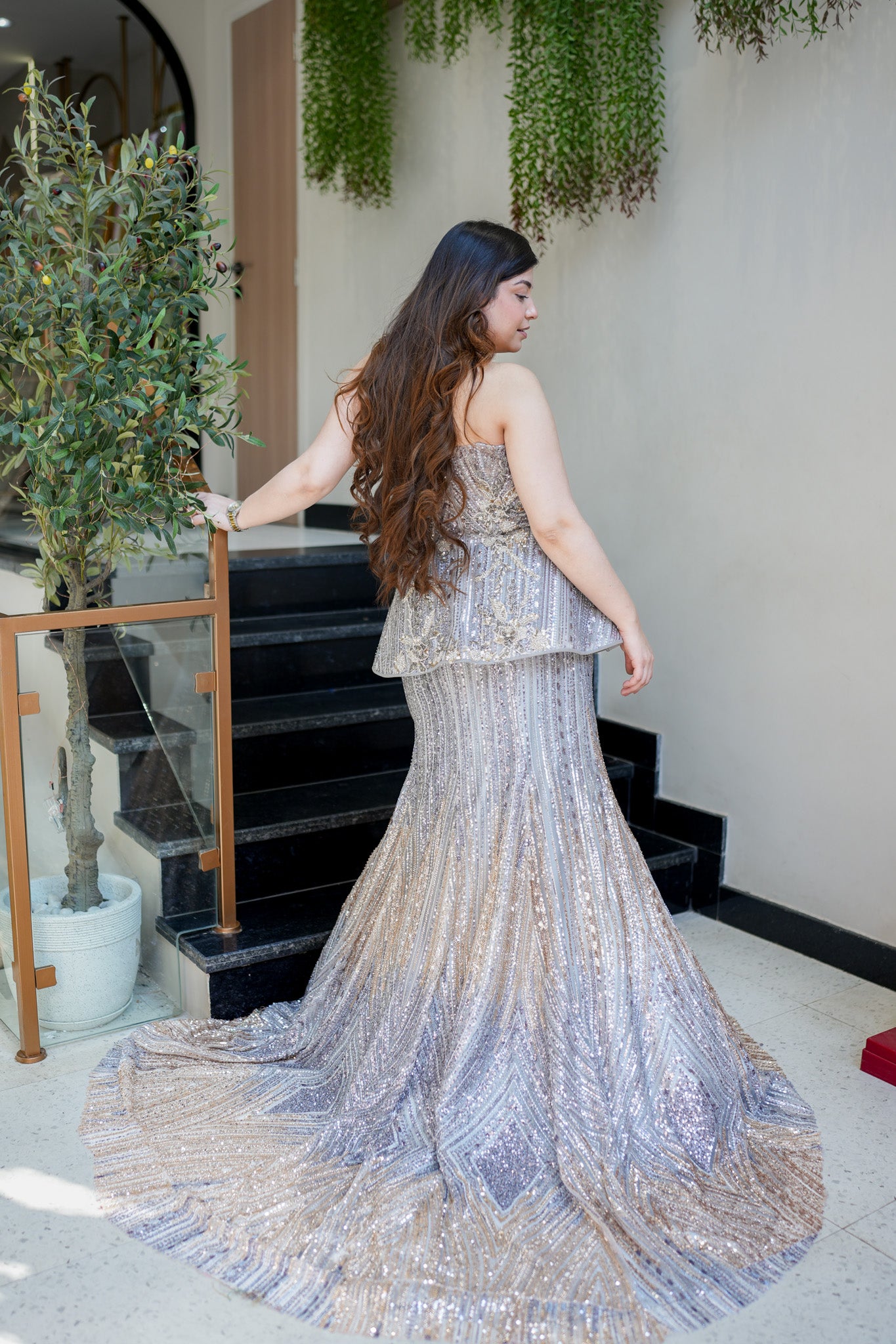 Terra Peplum Fish Cut Lehenga