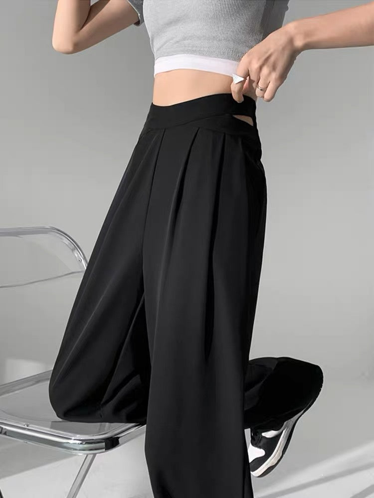 Nina Black Trouser With Side Cuts
