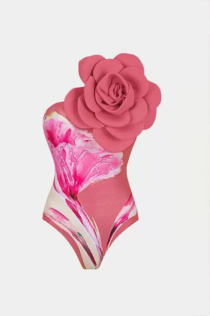 Wella Pink Bow Swimsuit With Sarong