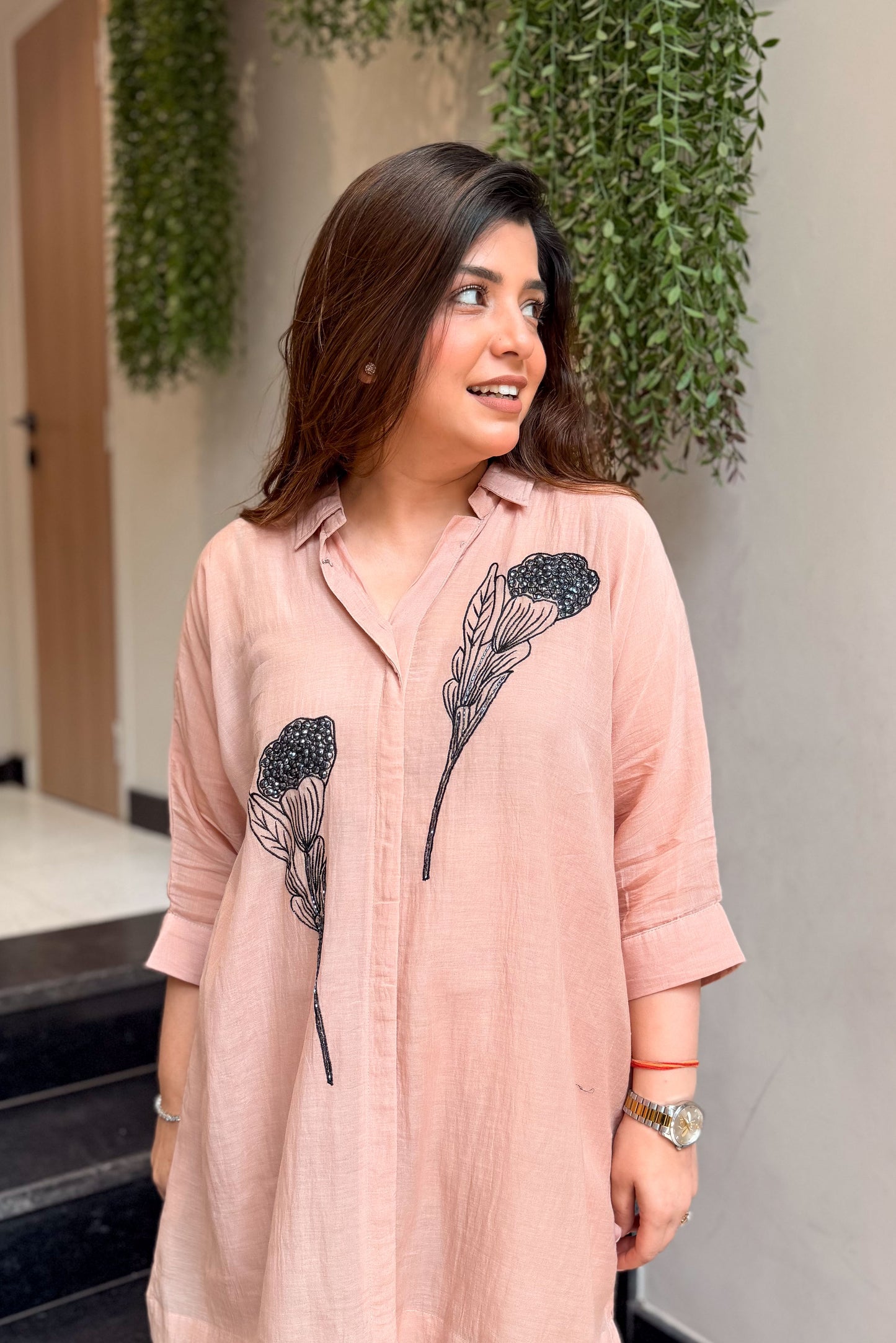 Naira Blush Cotton Cord Set