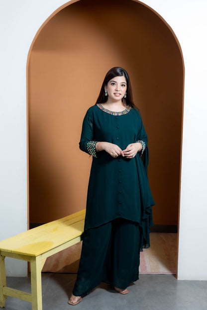 Shaina Green Flared Cordset