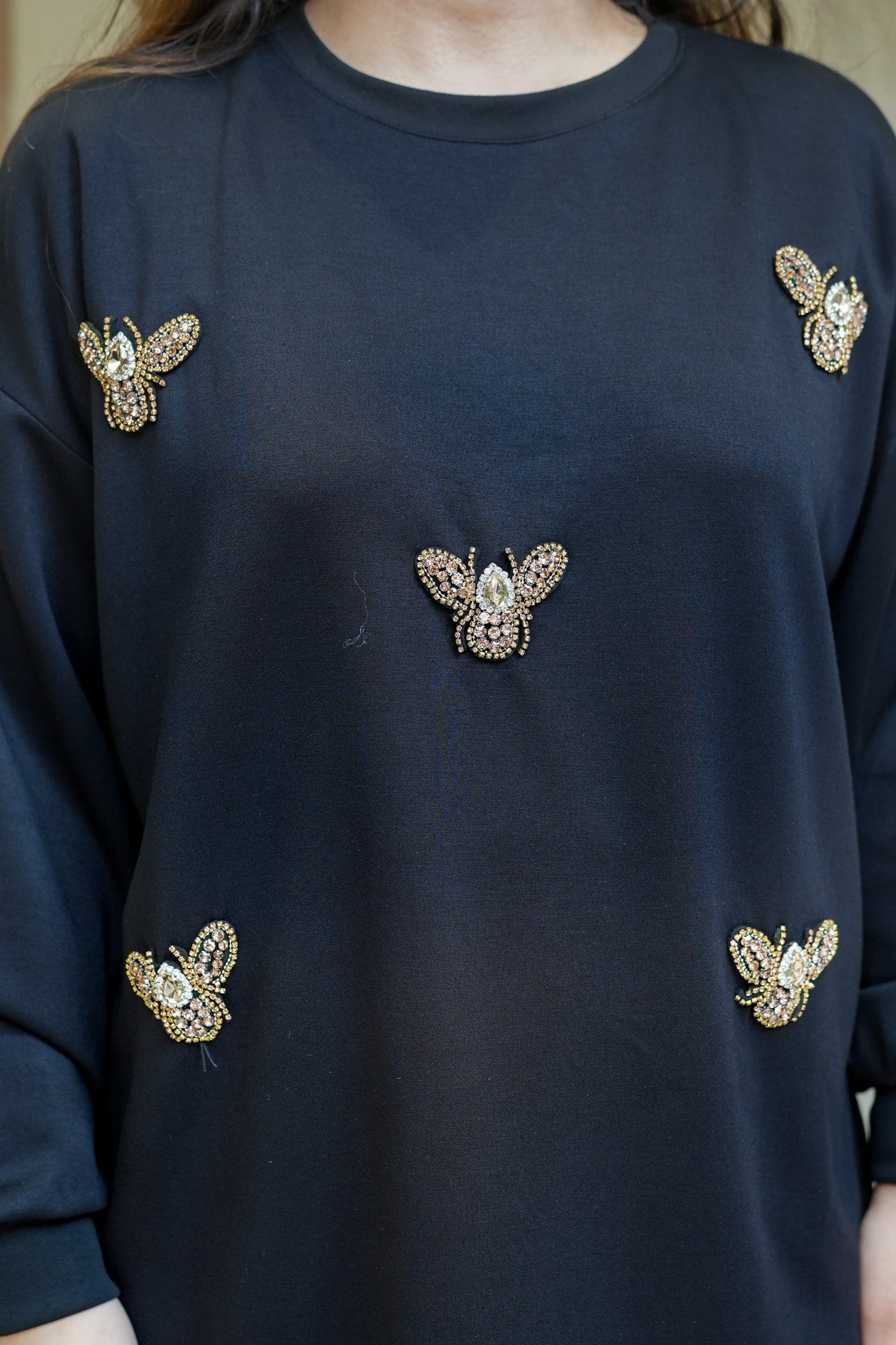 Bee Embellished Sweatshirt