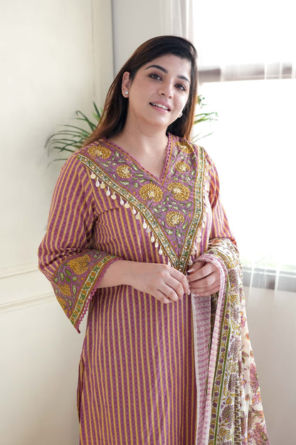 Fiza Printed Cotton Suit Set