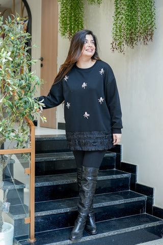Fiza Crystal Embellished Sweatshirt