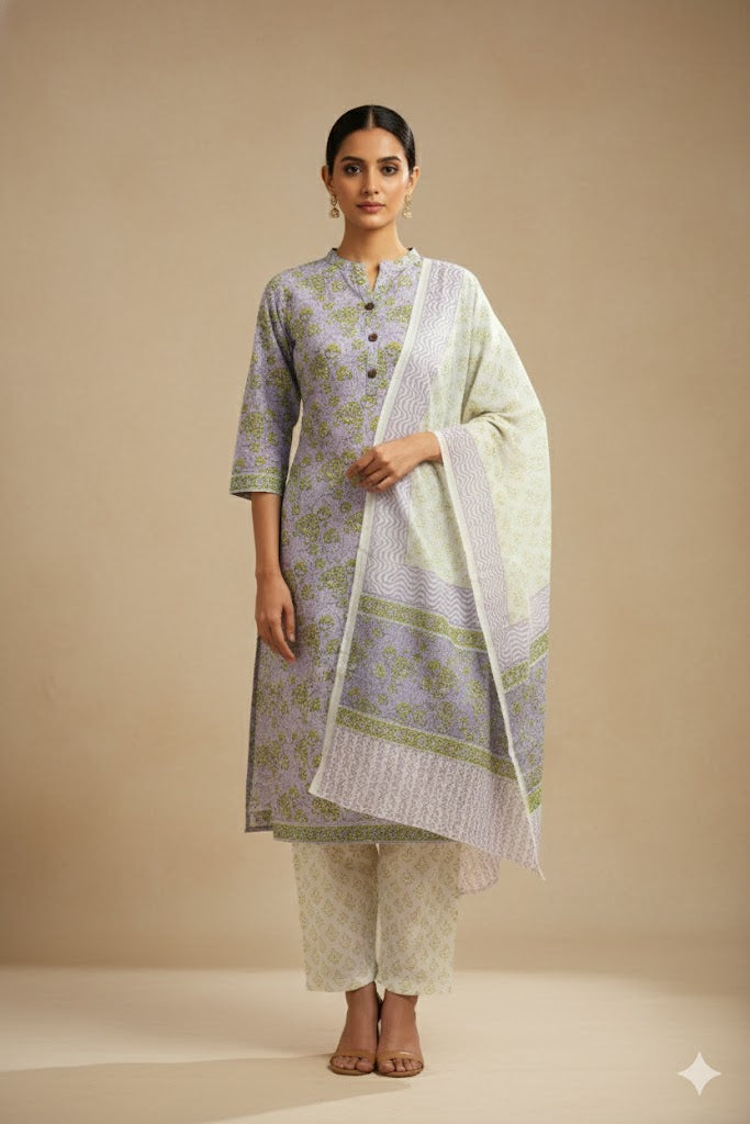 Floral Printed Suit Set