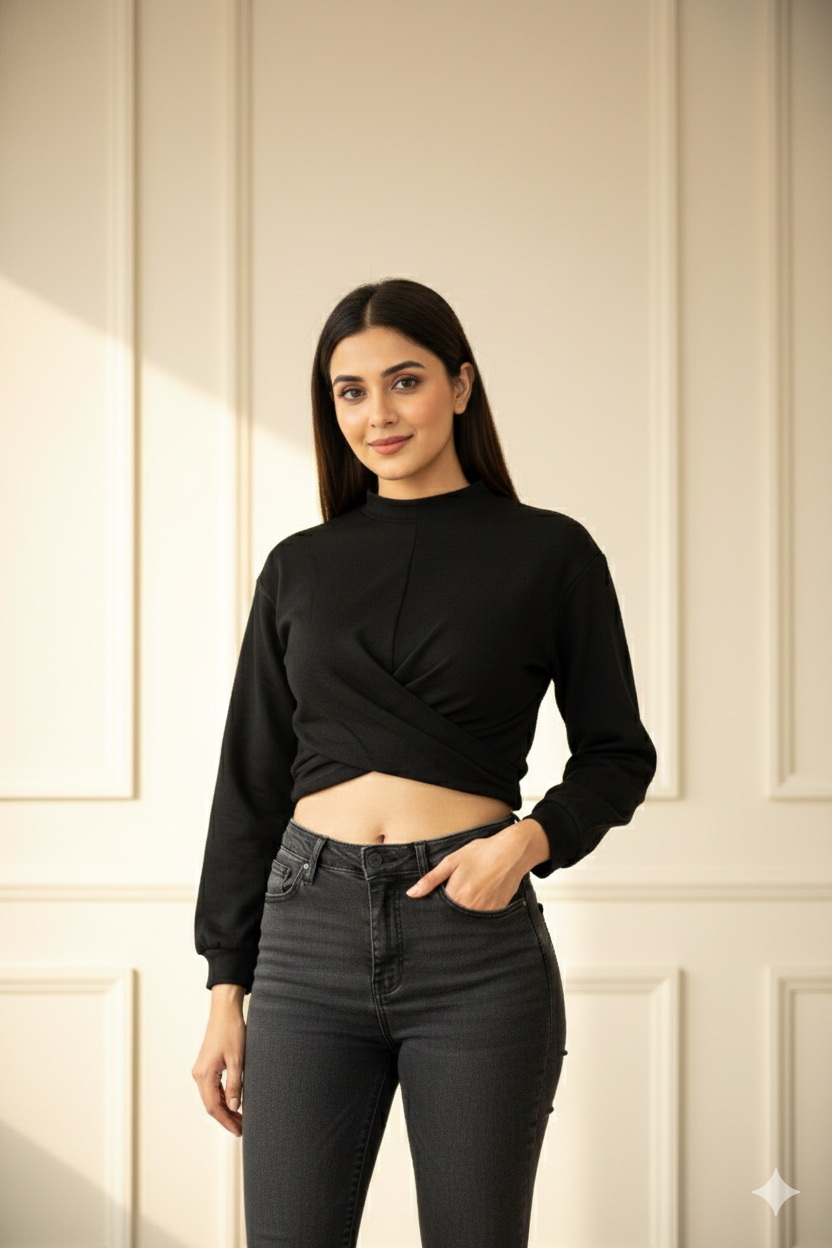 Black Short Sweatshirt