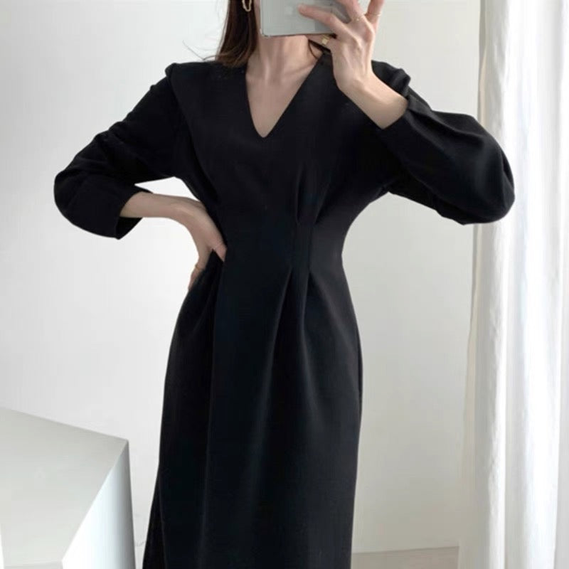 Kenn Black Knee Length Dress