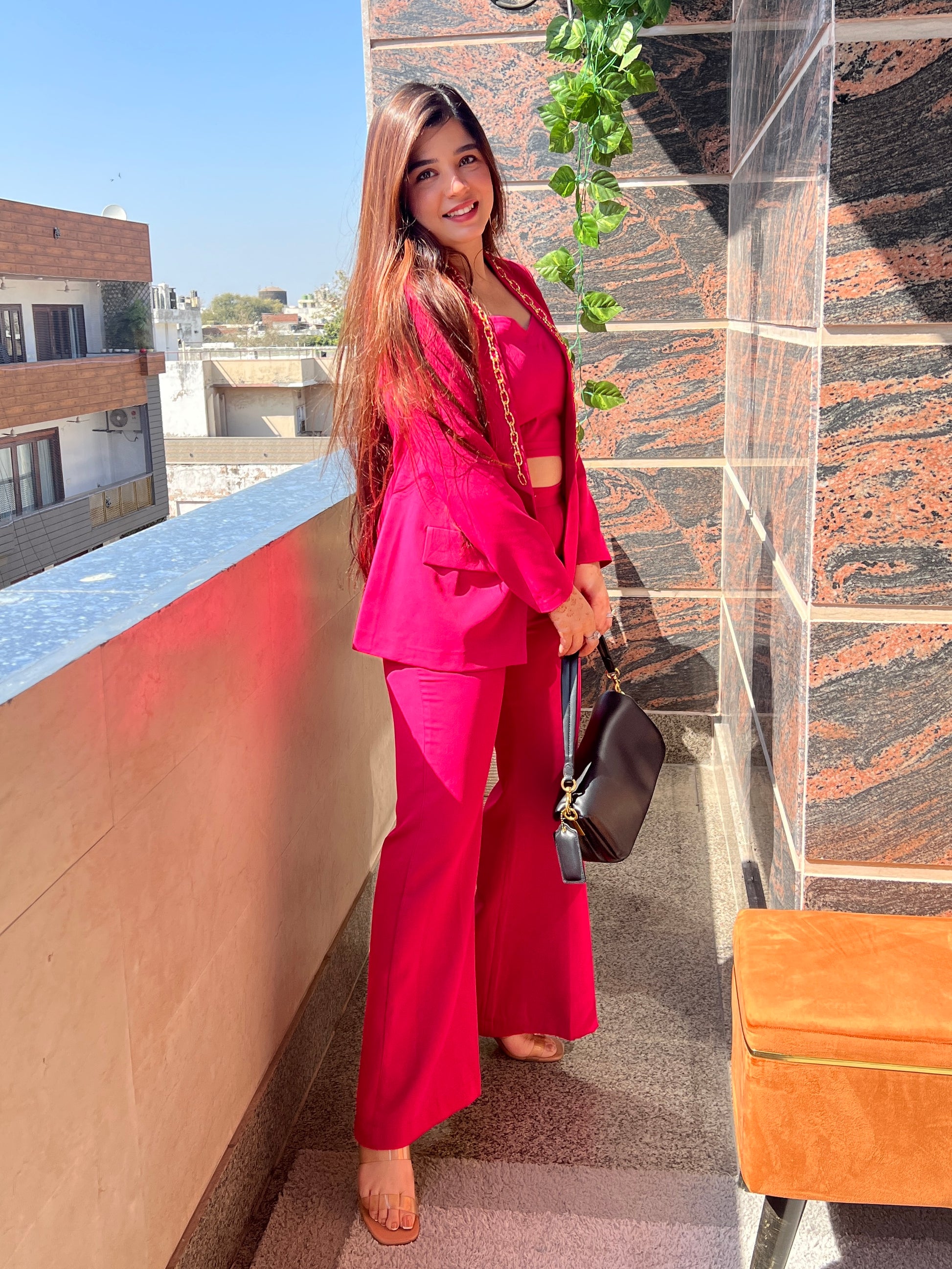 Huda Hot Pink Three Piece Cordset