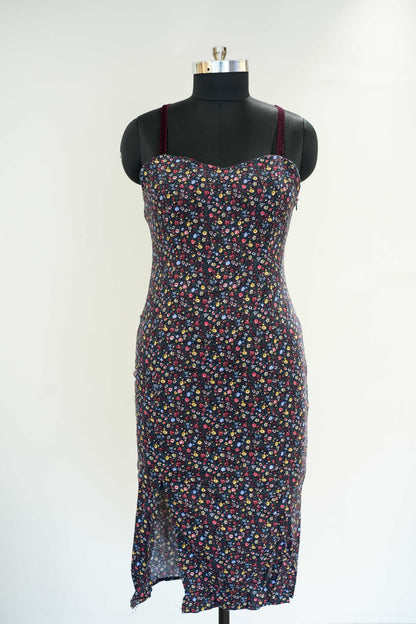 Floral Print Striped Dress