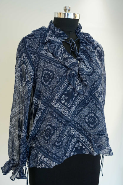 Printed Frill Top