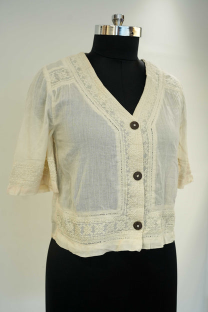 Thread Work Buttoned Top