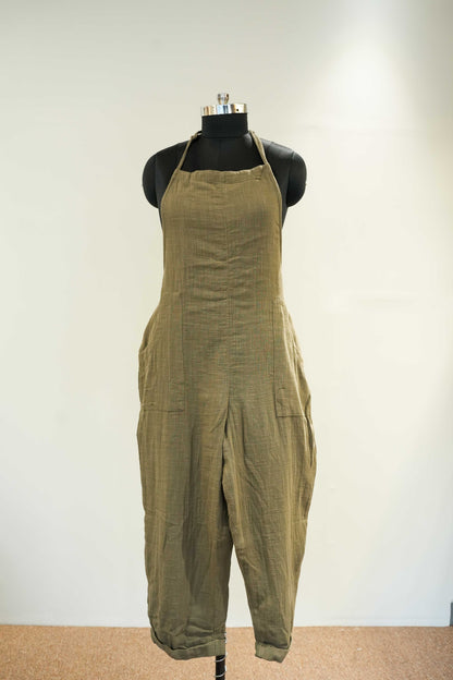 Olive Backless Jumpsuit