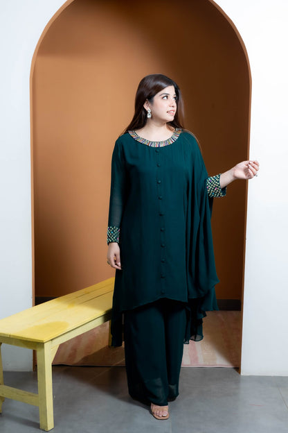 Shaina Green Flared Cordset