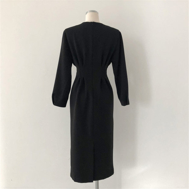 Kenn Black Knee Length Dress