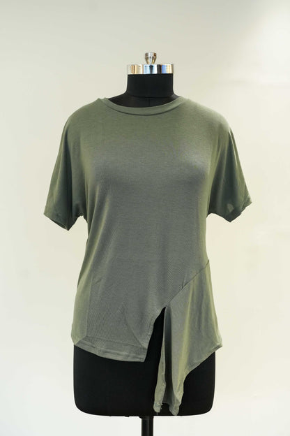 Green Side Cut Tshirt