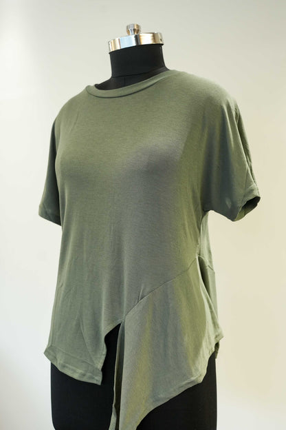 Green Side Cut Tshirt