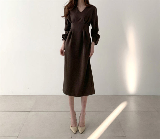 Kenn Brown Knee Length Dress