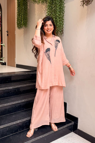 Naira Blush Cotton Cord Set