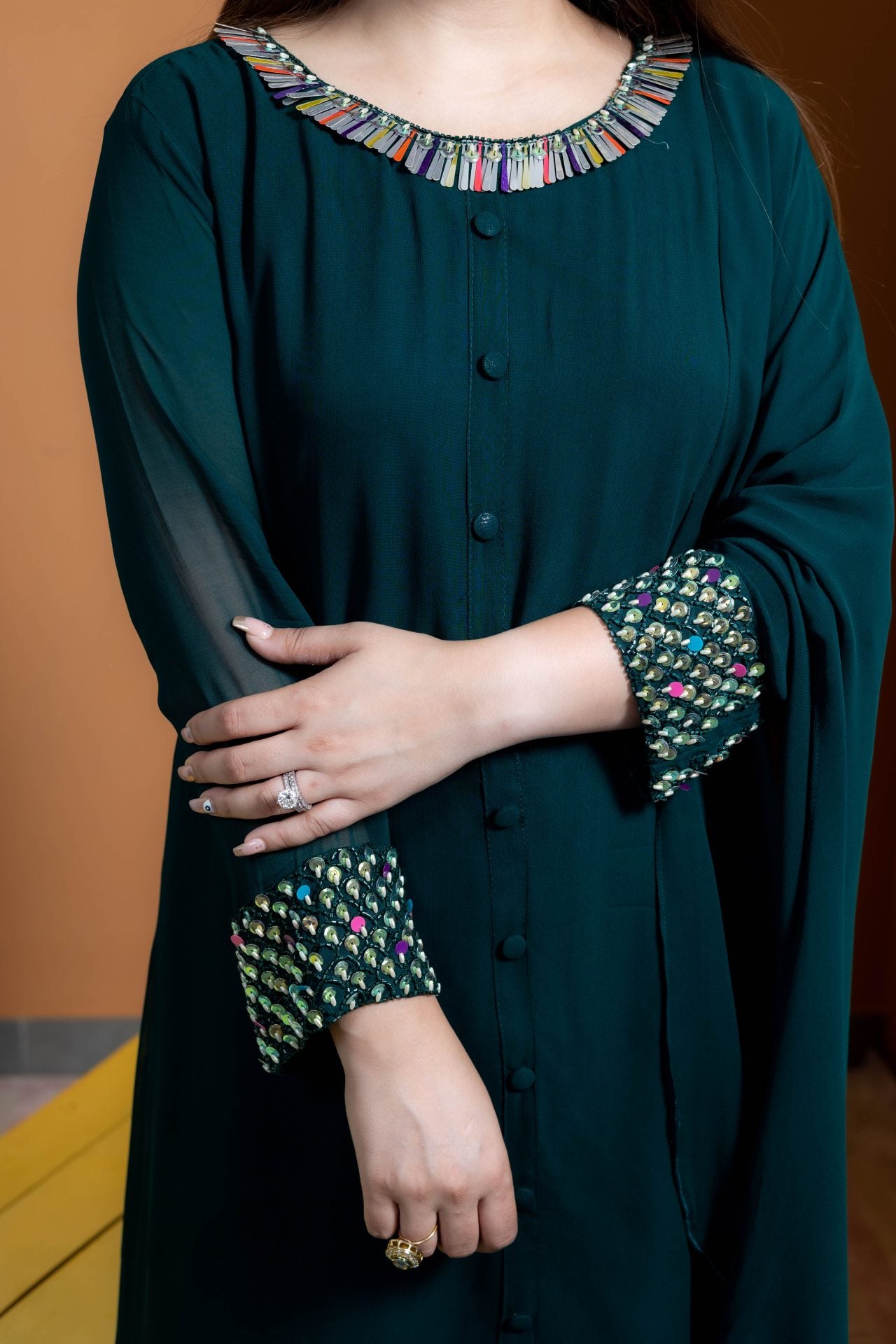 Shaina Green Flared Cordset