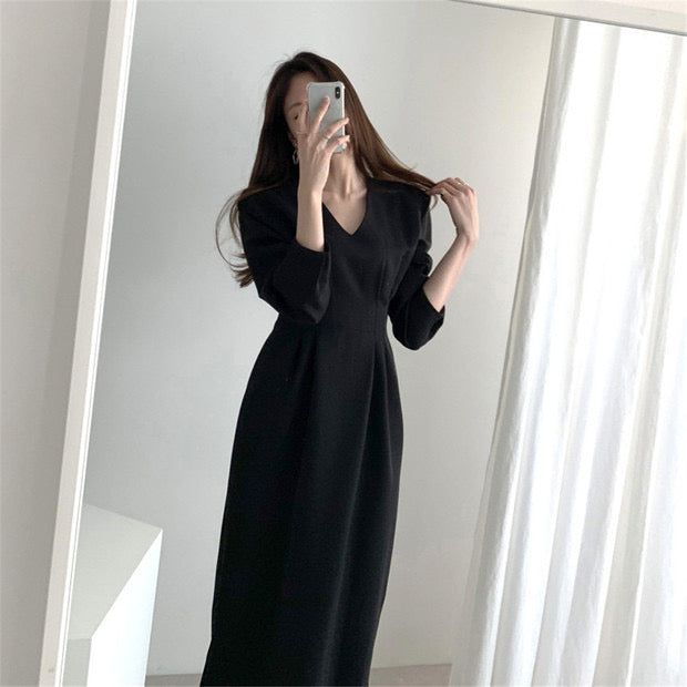 Kenn Black Knee Length Dress