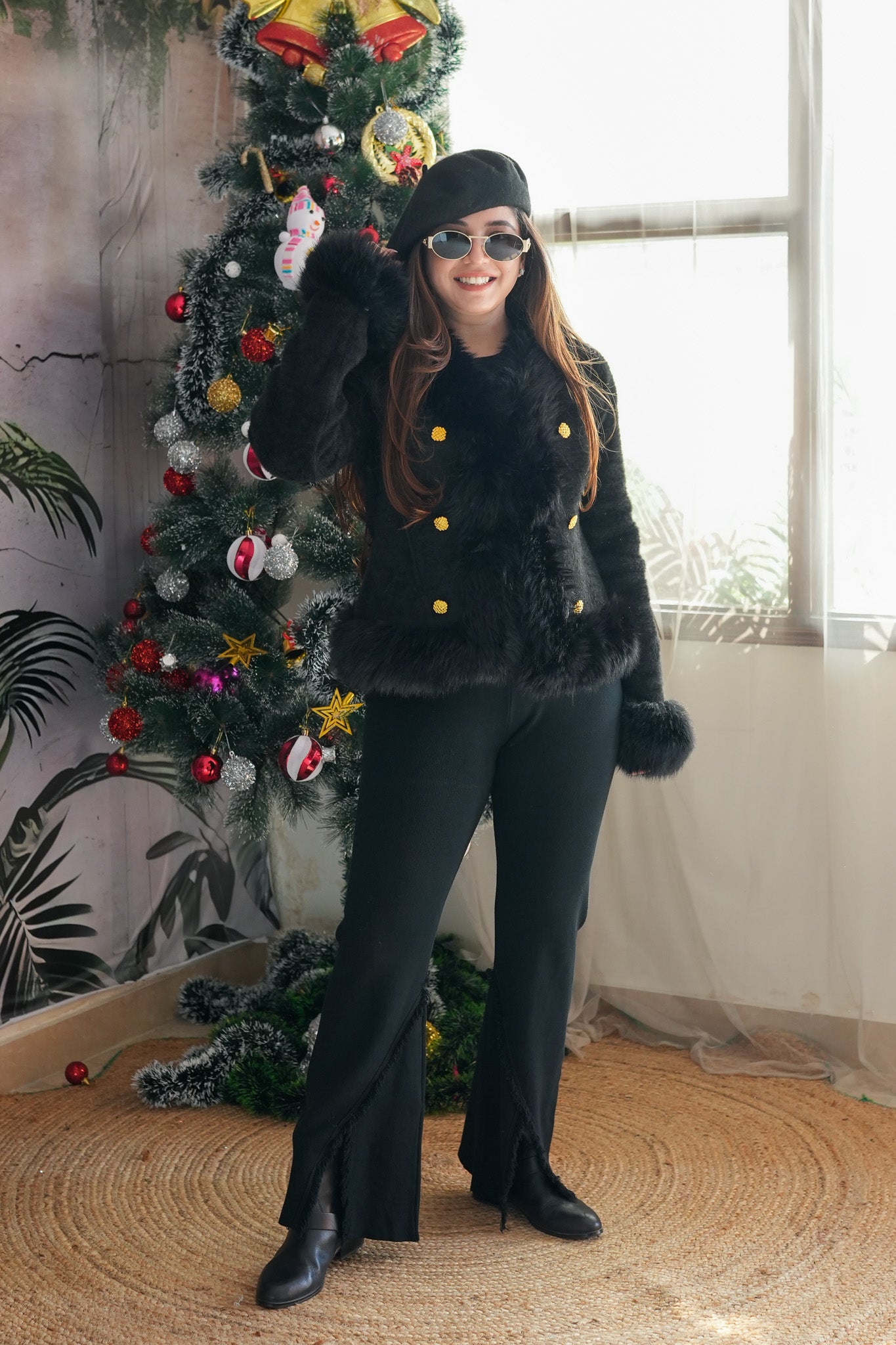 Georgia Bottom Embellished Furr Coat