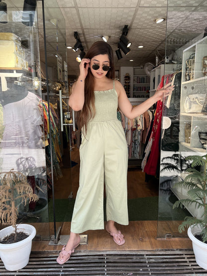 Green Frill Jumpsuit