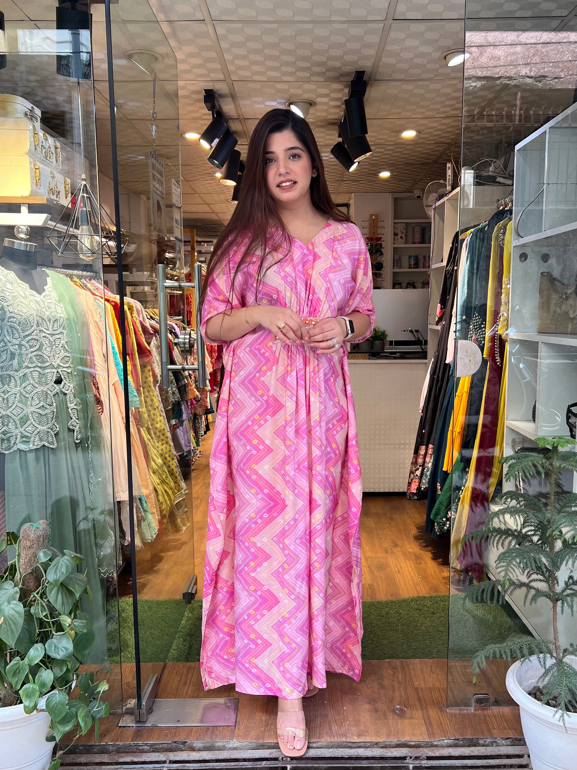 Meet Printed Kaftan Dress