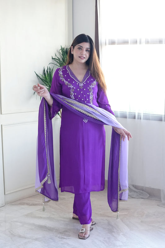 Neerana Shades Of Purple Suit Set