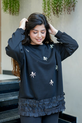 Fiza Crystal Embellished Sweatshirt