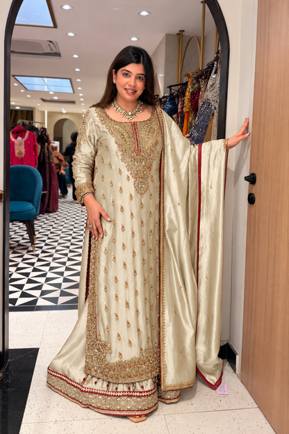 Devki Hand Embroidered Suit Set