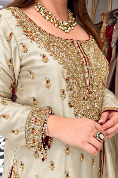 Devki Hand Embroidered Suit Set