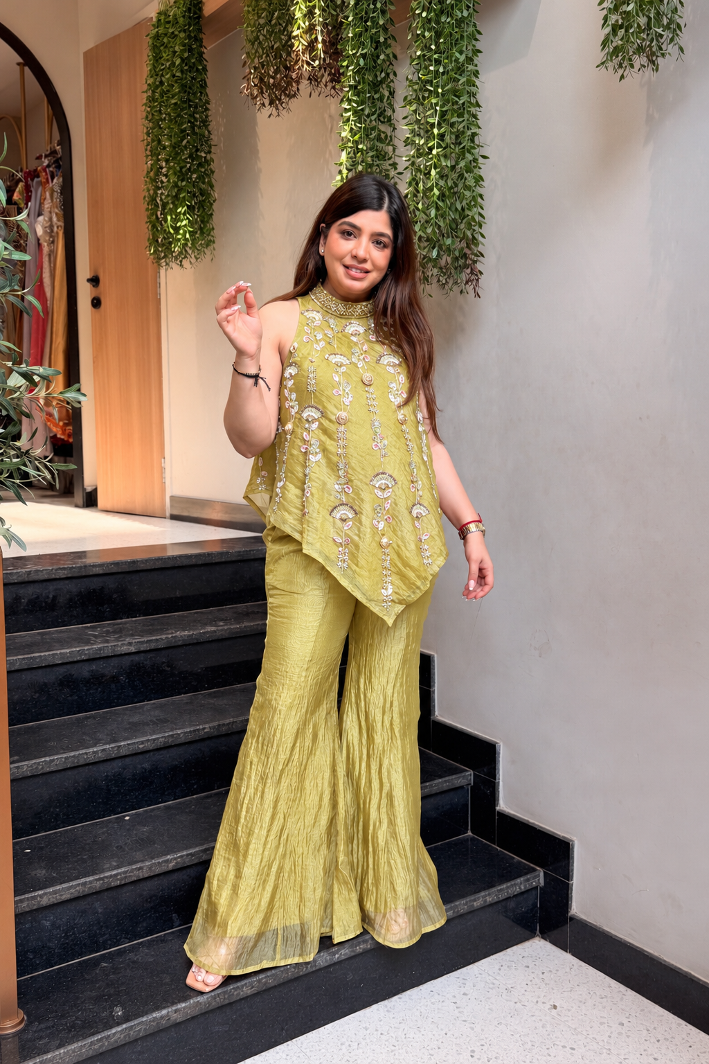 Ruhika Hand Embroidered Co ord Set