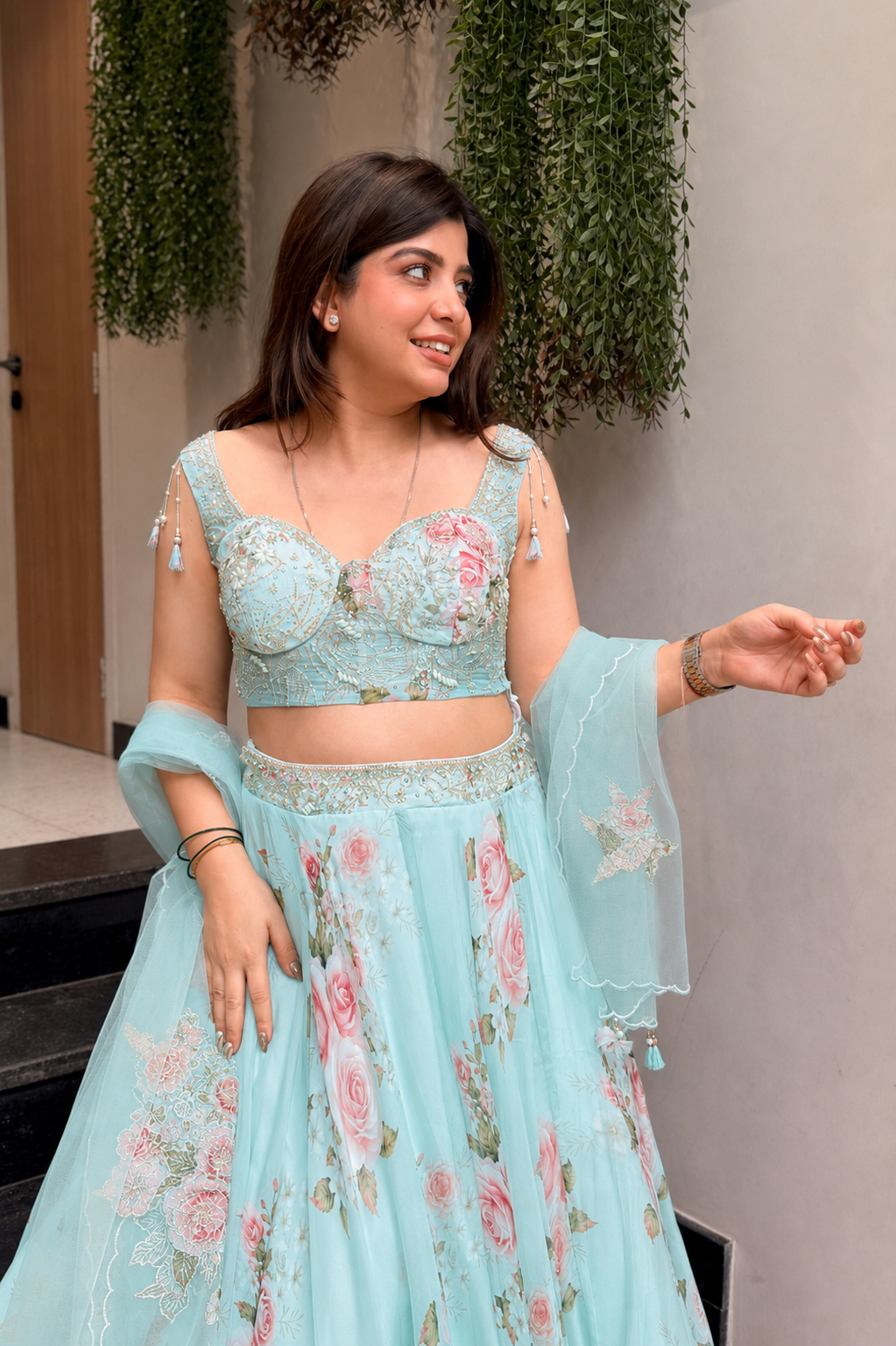 Advisha Floral Hand Embroidered Lehenga