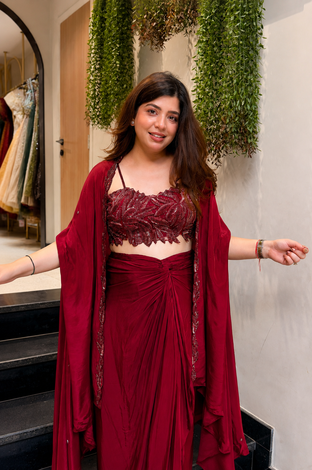Rishani Hand Embroidered Three Piece Set