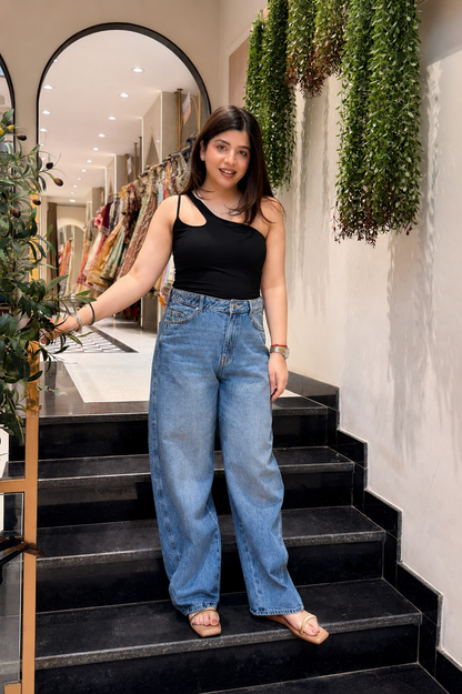 Althea One-Shoulder Inbuilt Bra Top