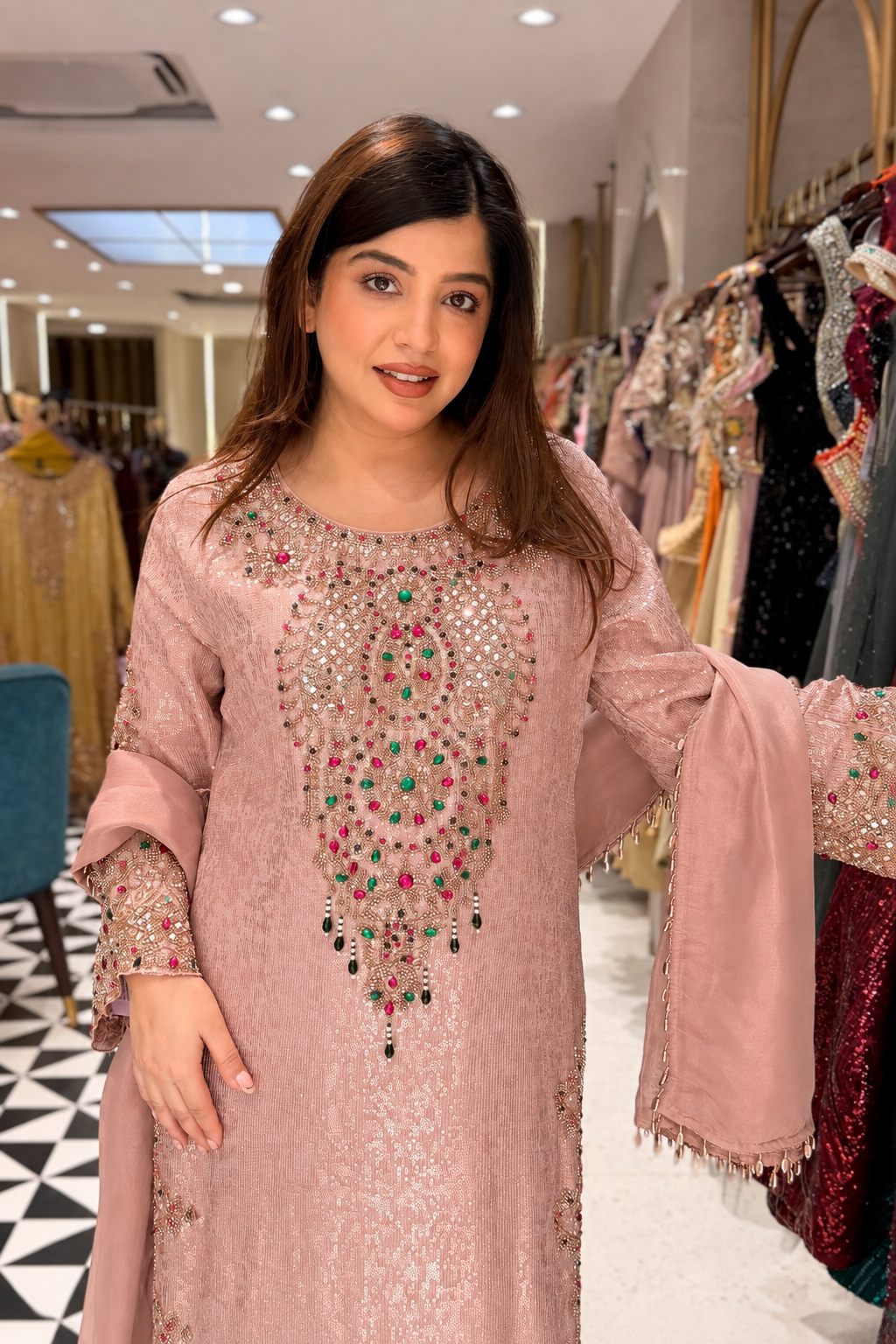 Shreen Hand Embroidered Suit Set