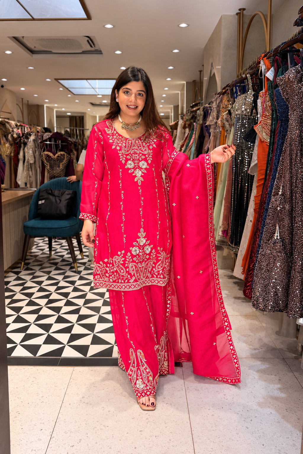 Nivisha Embroidered Garara Suit Set