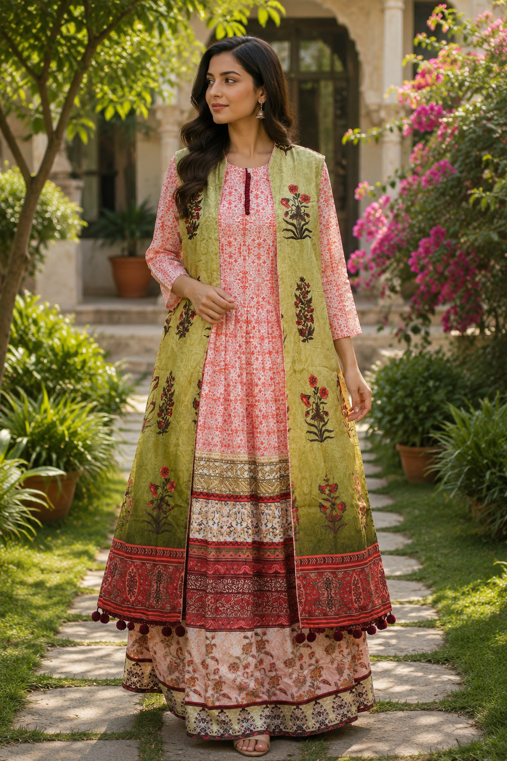 Ramaya Printed Jacket Style Anarkali