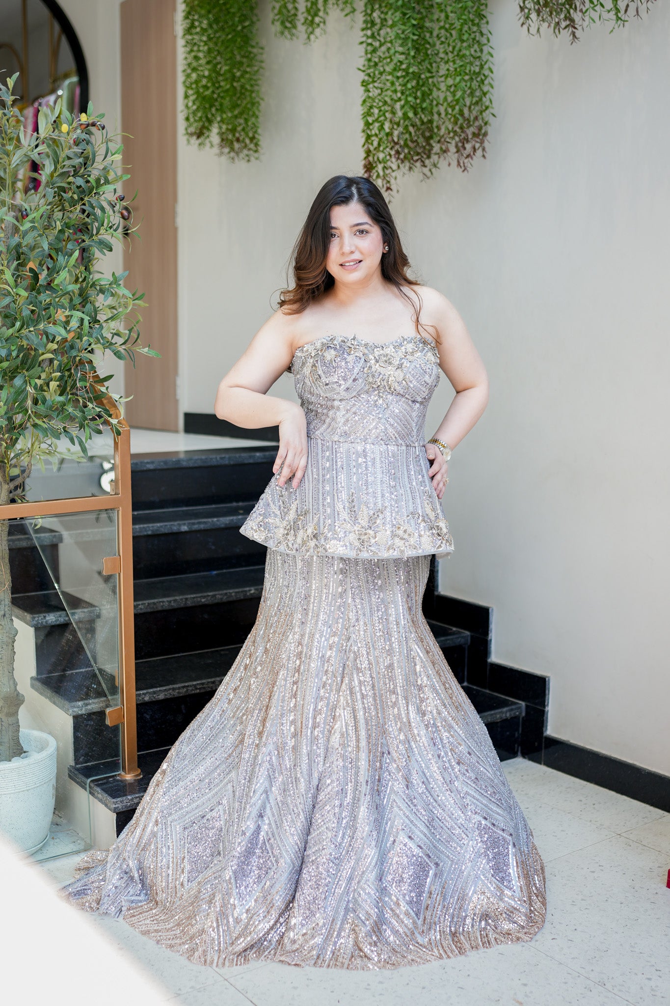 Terra Peplum Fish Cut Lehenga