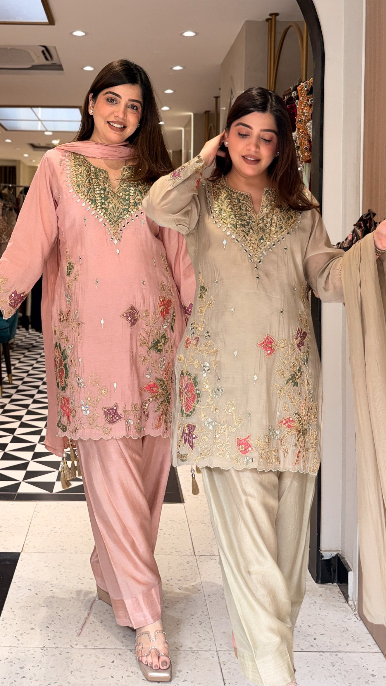 Dheena Silk Embroidered Salwar Set