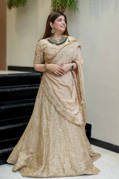 Veera Golden Embroidered Lehenga