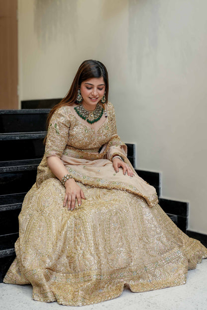 Veera Golden Embroidered Lehenga