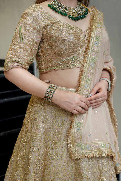 Veera Golden Embroidered Lehenga