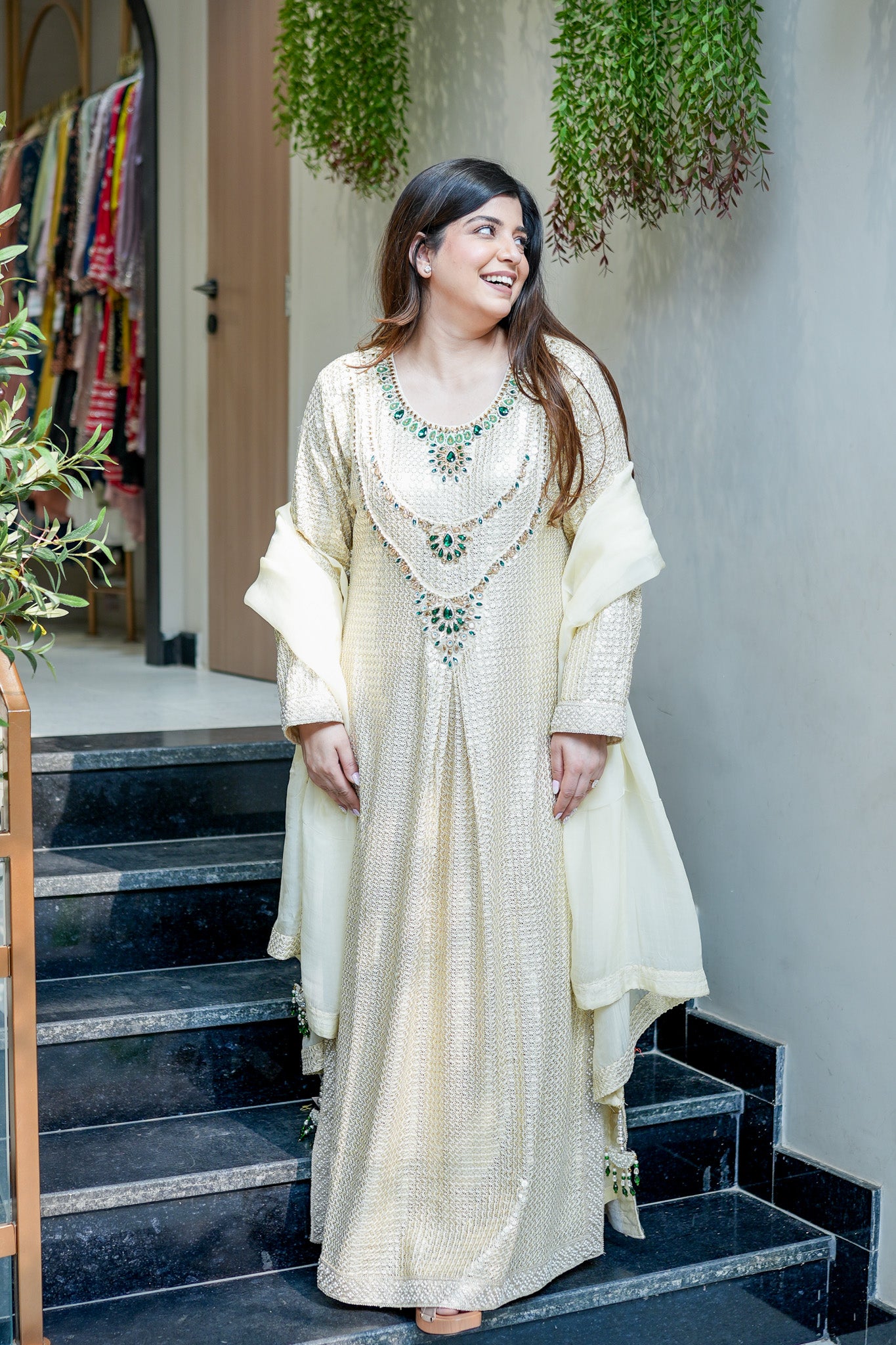 Aqsa Hand Embroidered Suit Set