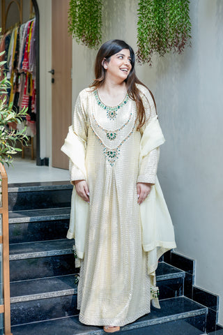 Aqsa Hand Embroidered Suit Set