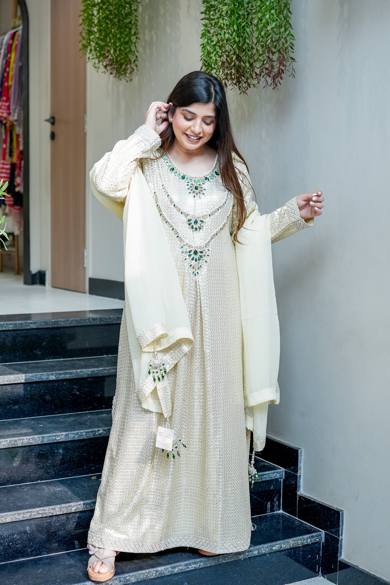 Aqsa Hand Embroidered Suit Set